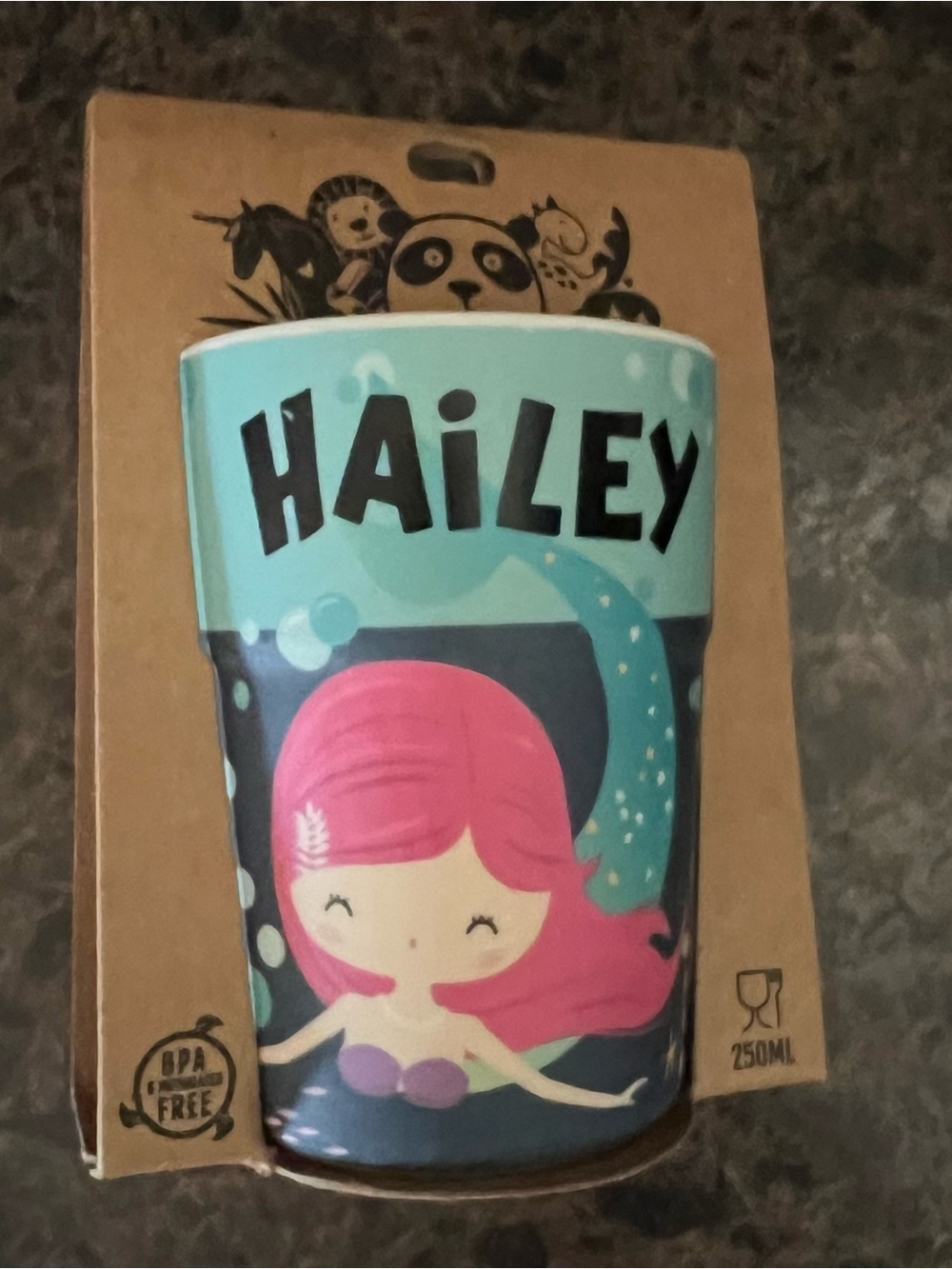 PANDA CREW Personalized Hailey Cup
BPA FREE Brand New 250ML Mermaid
Design